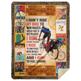 Cycling Blanket, I Ride Fleece, Sherpa Blanket, Gift Ideas MSHL Premium Mink Sherpa Blanket 60x80