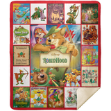 Robin Hood Blanket, Robin Hood cartoon movie Fleece, Sherpa Blanket MSHM Premium Mink Sherpa Blanket 50x60