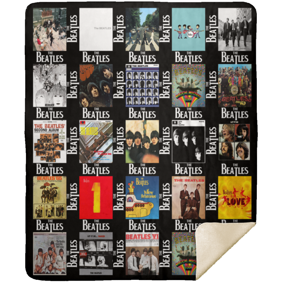 The Beatles Albums Fleece Sherpa Throw Quilt Blanket for Bedroom Sofa - MSHM Premium Mink Sherpa Blanket 50x60