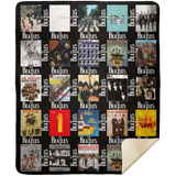 The Beatles Albums Fleece Sherpa Throw Quilt Blanket for Bedroom Sofa - MSHM Premium Mink Sherpa Blanket 50x60