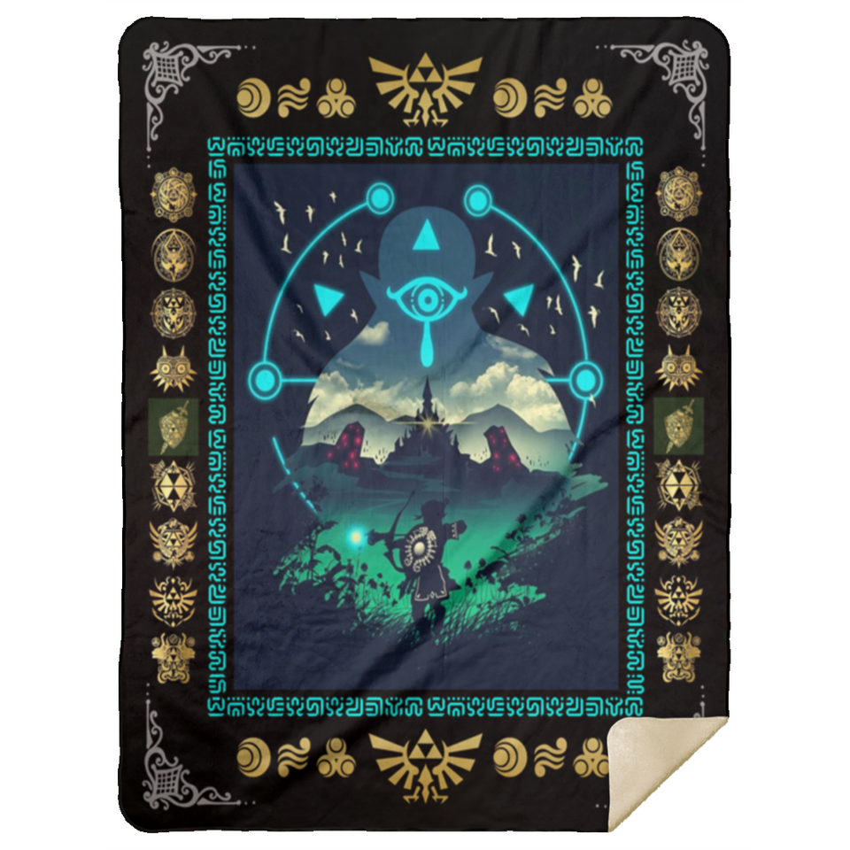 The Legend of Zelda Blanket Zelda Games Quilt Fleece Sherpa Throw Blanket MSHL Premium Mink Sherpa Blanket 60x80