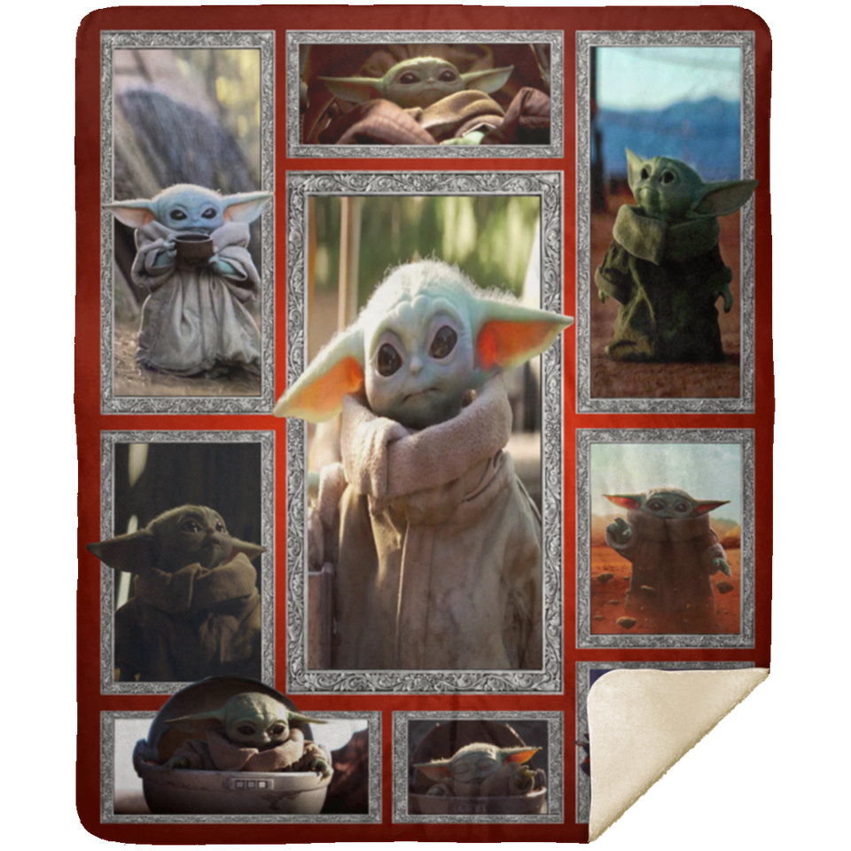 Baby Yoda Blanket, Star Wars Blanket - Baby Yoda Quilt Fleece, Sherpa Blanket - MSHM Premium Mink Sherpa Blanket 50x60 9 baby yoda