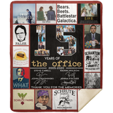 The Office Blanket 15 Years Of The Office Fleece Sherpa Throw Blanket - MSHM Premium Mink Sherpa Blanket 50x60