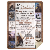 Eagle Blanket, to My Husband Blanket, The Day I Meet You, - MSHL Premium Mink Sherpa Blanket 60x80
