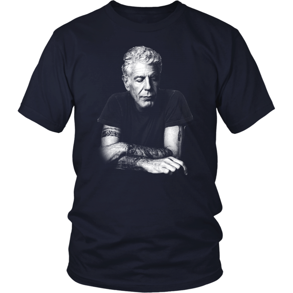Anthony Bourdain T-Shirt Chef Gift - Anthony Bourdain Shirt - Canvas Unisex T-Shirt - District Unisex Shirt - $8.50