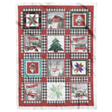 Farmhouse, Tree, Red Truck Christmas Fleece copy