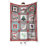 Farmhouse, Tree, Red Truck Christmas Fleece copy