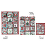 Farmhouse, Tree, Red Truck Christmas Fleece copy