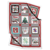 Farmhouse, Tree, Red Truck Christmas Fleece copy