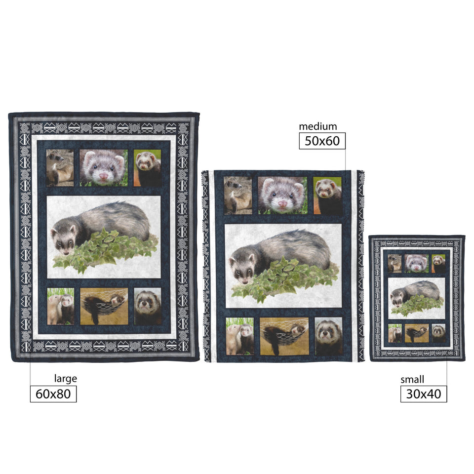 Ferret Blanket, Ferret Lover Quilt