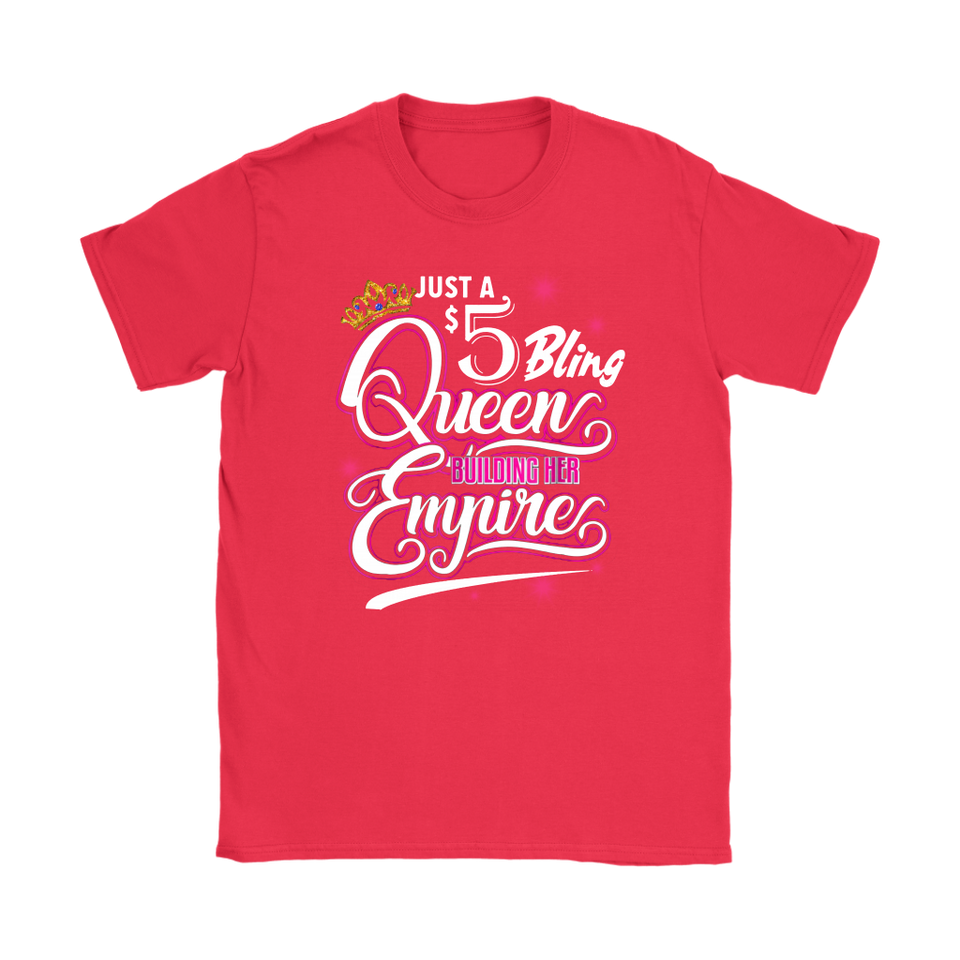 Mens Womens 5 Bling Queen Building Paparazzi Cool Black T-shirt Paparazzi 5$ tee TL