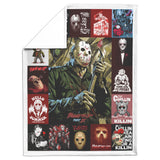 Friday the 13th - Halloween Movie Blanket, Jason Voorhees Fleece, Sherpa Blanket 30x40