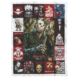 Friday the 13th - Halloween Movie Blanket, Jason Voorhees Fleece, Sherpa Blanket 30x40