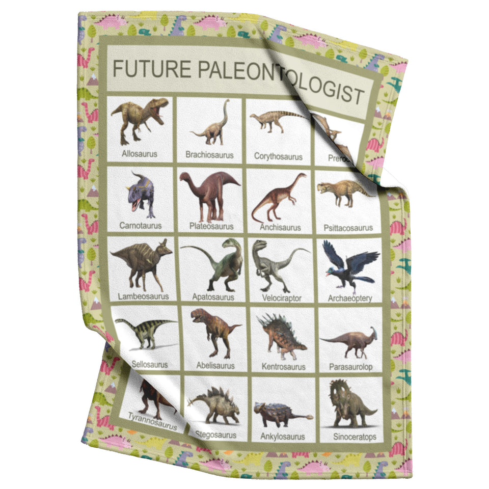 Future Paleontologist Dinosaur Blanket
