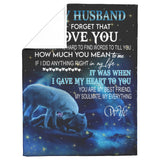 Gift to My Husband Blanket from Wife, Wolf Blanket copy