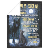 Gift to My Husband Blanket from Wife, Wolf Blanket