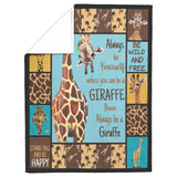 Giraffe Quilt, Always be Yourself, Unless You Can Be a Giraffe Quilt Blanket copy