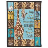 Giraffe Quilt, Always be Yourself, Unless You Can Be a Giraffe Quilt Blanket copy