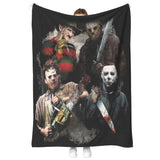 Halloween Michael Myers Ultra-Soft Warm Micro Fleece Throw Blanket Sherpa D18 copy