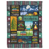 Happy Camper Camping Blankets