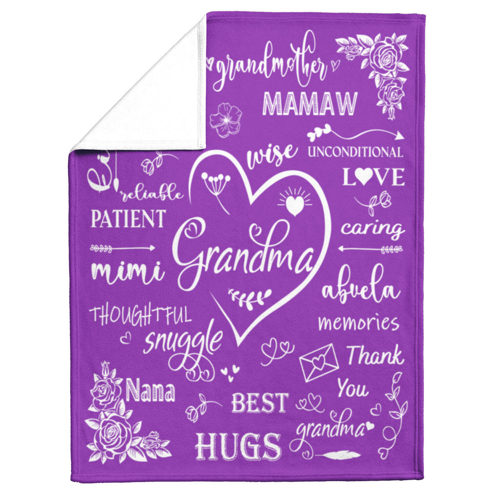 Hexagram Grandma Blanket - Grandma Gifts from Grandchildren, Blanket Birthday