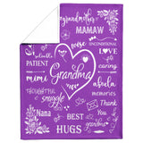 Hexagram Grandma Blanket - Grandma Gifts from Grandchildren, Blanket Birthday