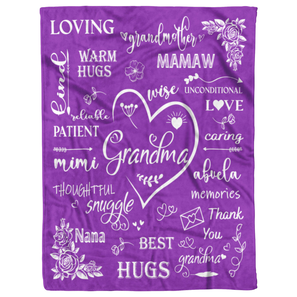 Hexagram Grandma Blanket - Grandma Gifts from Grandchildren, Blanket Birthday