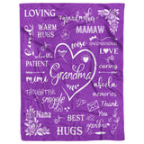 Hexagram Grandma Blanket - Grandma Gifts from Grandchildren, Blanket Birthday