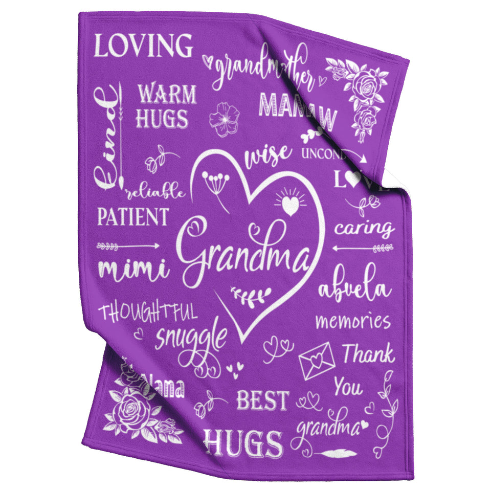 Hexagram Grandma Blanket - Grandma Gifts from Grandchildren, Blanket Birthday