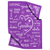 Hexagram Grandma Blanket - Grandma Gifts from Grandchildren, Blanket Birthday
