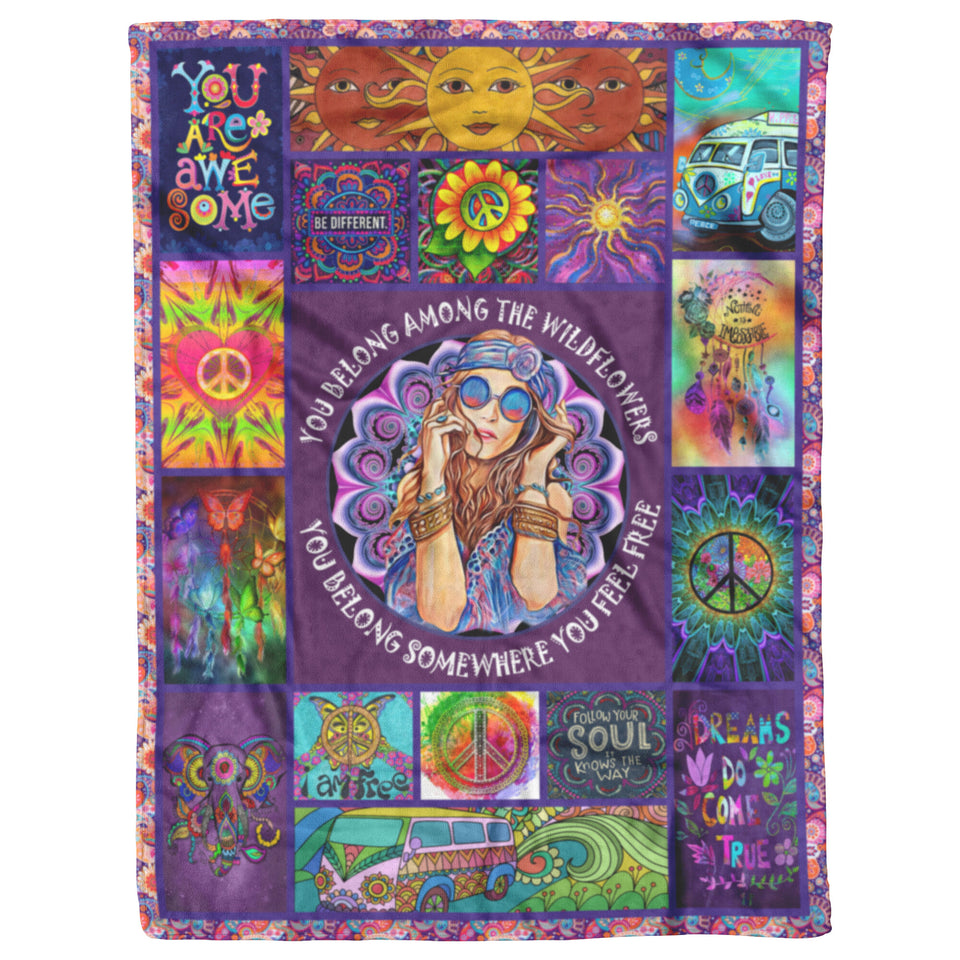 Hippie Blanket, You Belong Among The Wildflowers