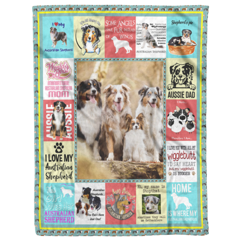 Home Is Where My Australian Shepherd Dog Is Quilt Blanket