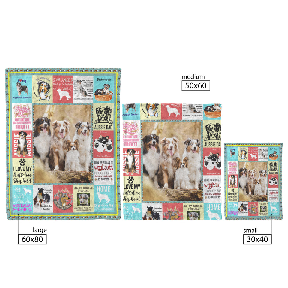 Home Is Where My Australian Shepherd Dog Is Quilt Blanket