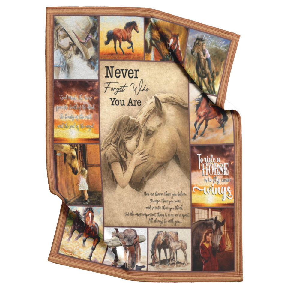 Horse Never Forget Who Are You Blanket