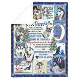 Husky Grandson You Are My Favorite 3D Quilt Blanket