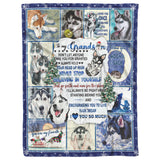 Husky Grandson You Are My Favorite 3D Quilt Blanket