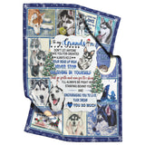 Husky Grandson You Are My Favorite 3D Quilt Blanket
