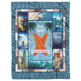I Love Surfing Blanket