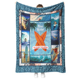 I Love Surfing Blanket