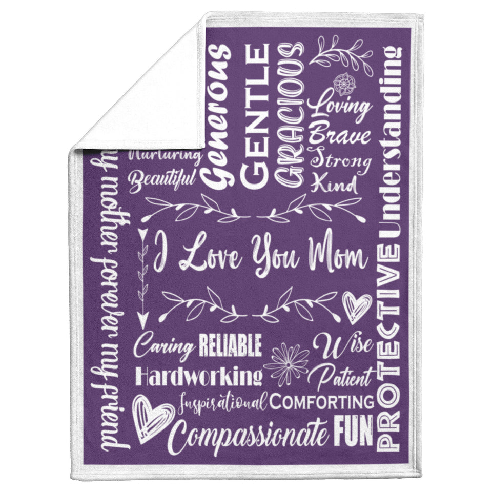 I Love You Mom Blanket Gift for Loving & Inspiring Mom copy