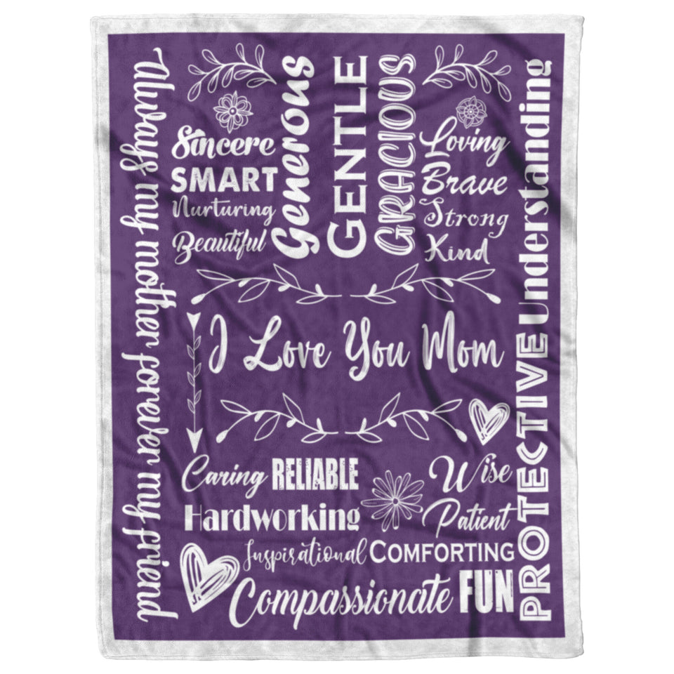 I Love You Mom Blanket Gift for Loving & Inspiring Mom copy