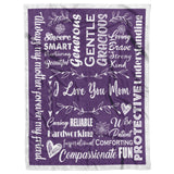 I Love You Mom Blanket Gift for Loving & Inspiring Mom copy