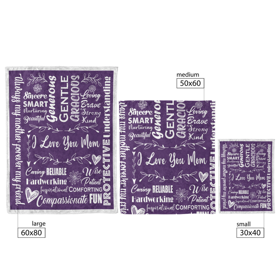 I Love You Mom Blanket Gift for Loving & Inspiring Mom copy