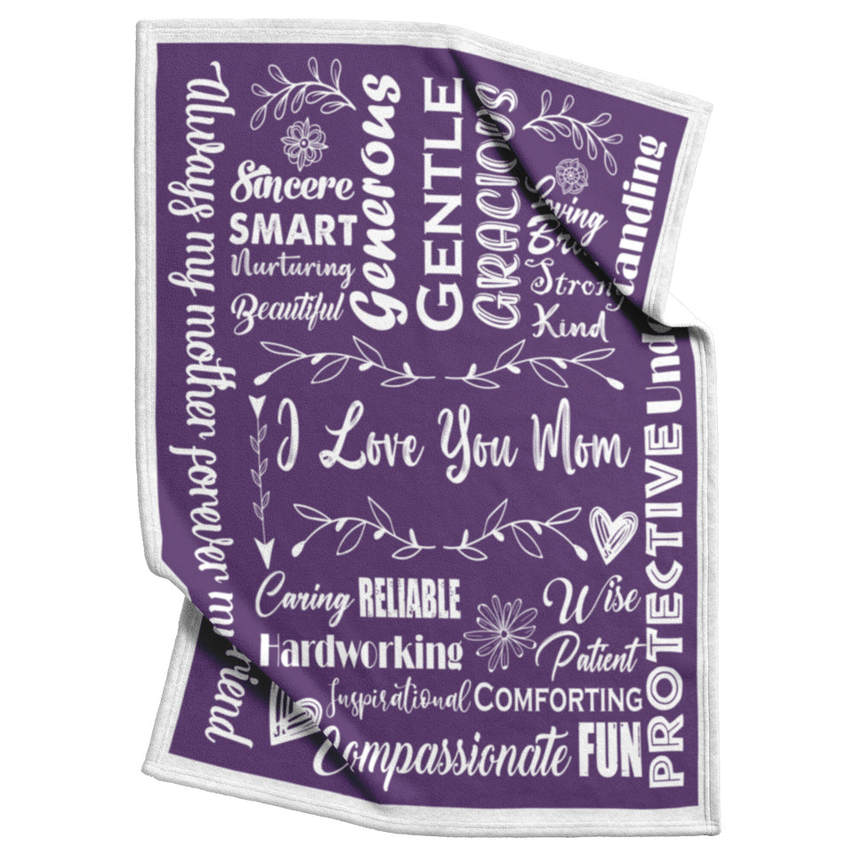 I Love You Mom Blanket Gift for Loving & Inspiring Mom copy