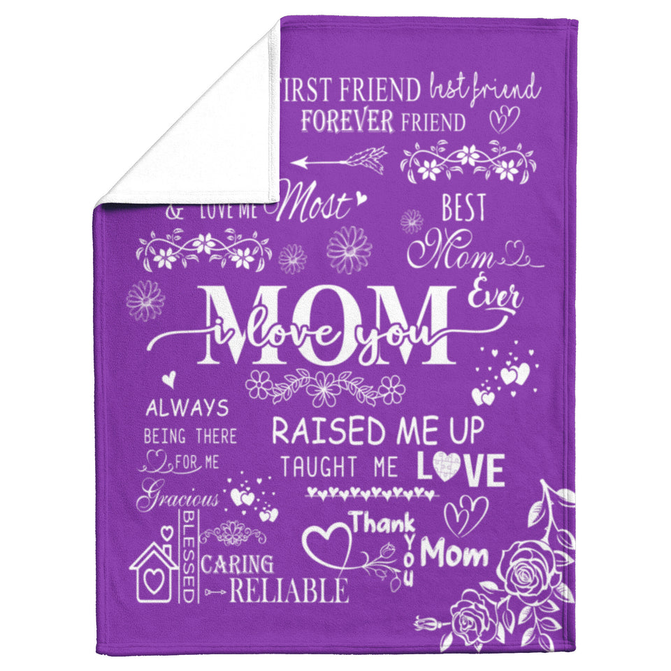 I Love You Mom Blanket copy
