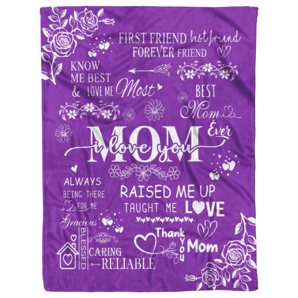 I Love You Mom Blanket copy