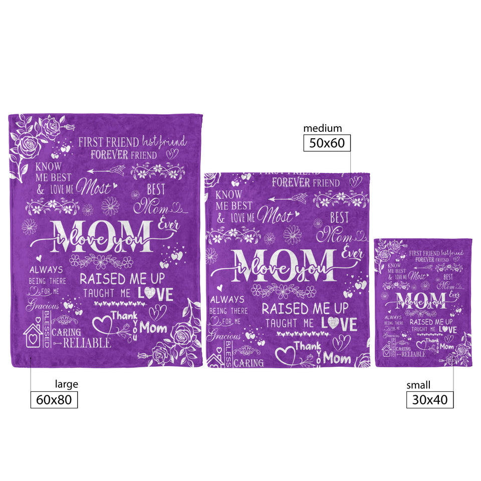 I Love You Mom Blanket copy