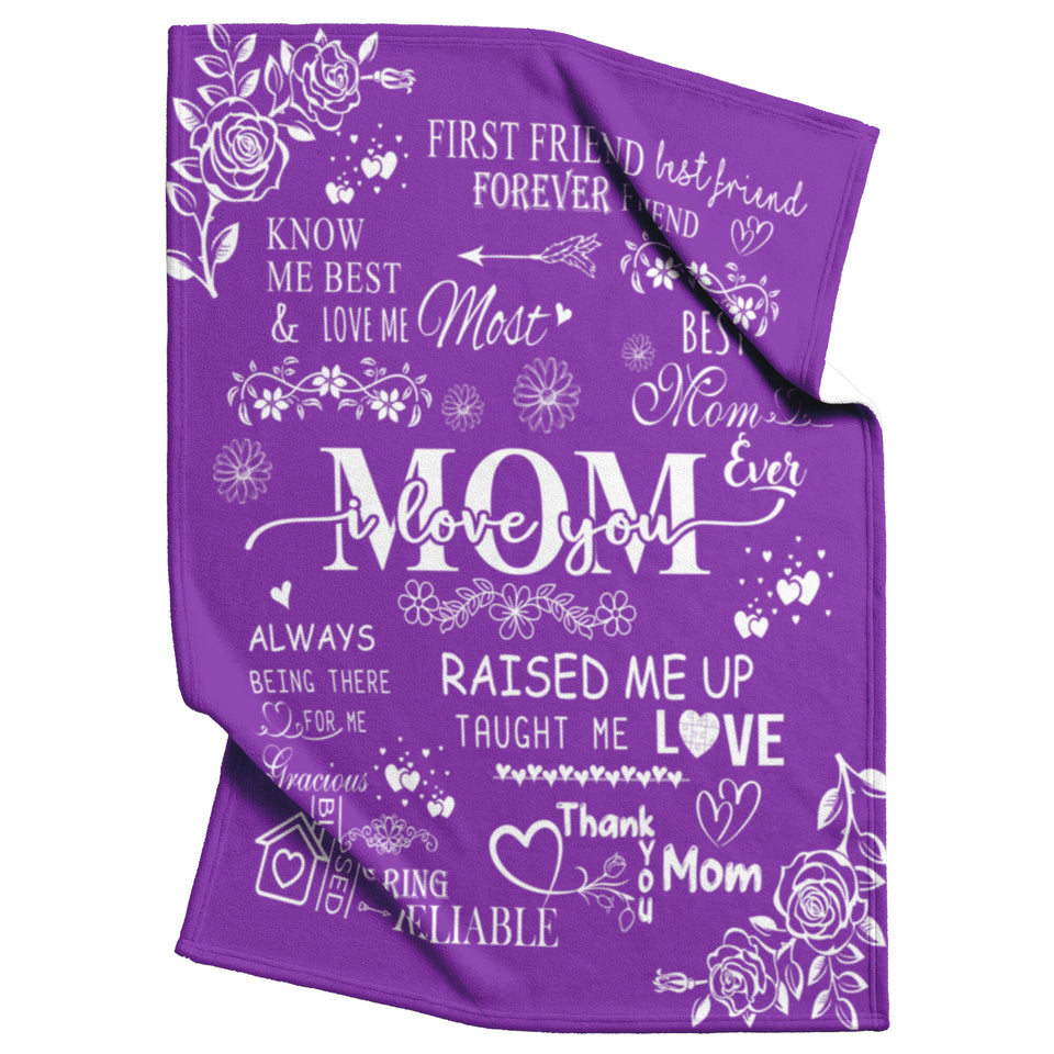 I Love You Mom Blanket copy