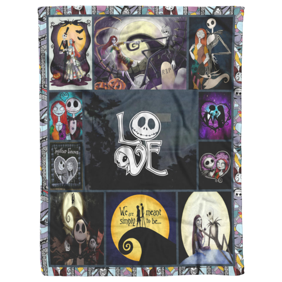 Jack Skellington Fleece, Sherpa Blanket, The Nightmare Before Christmas Quilt