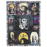 Jack Skellington Fleece, Sherpa Blanket, The Nightmare Before Christmas Quilt